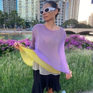 Purple crew neck shirt